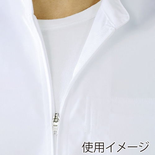 住商モンブラン(株) 8-411_L ジャンパー 男女兼用長袖 L 白 1枚(ご注文単位1枚)【直送品】