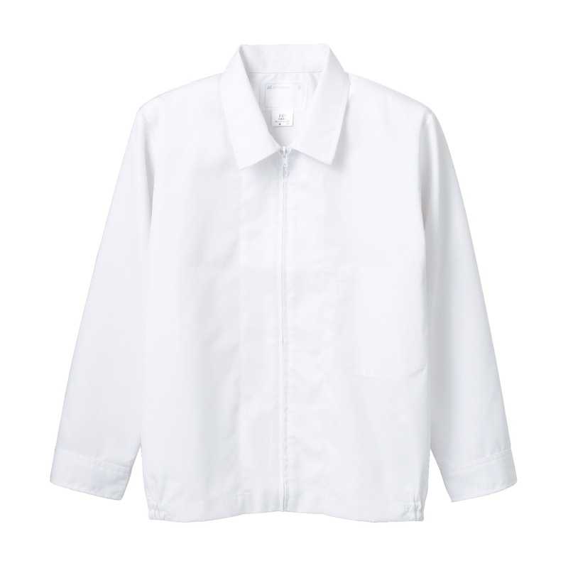 住商モンブラン(株) 8-601_LL ジャンパー 男女兼用長袖　LL 白 1枚（ご注文単位1枚）【直送品】