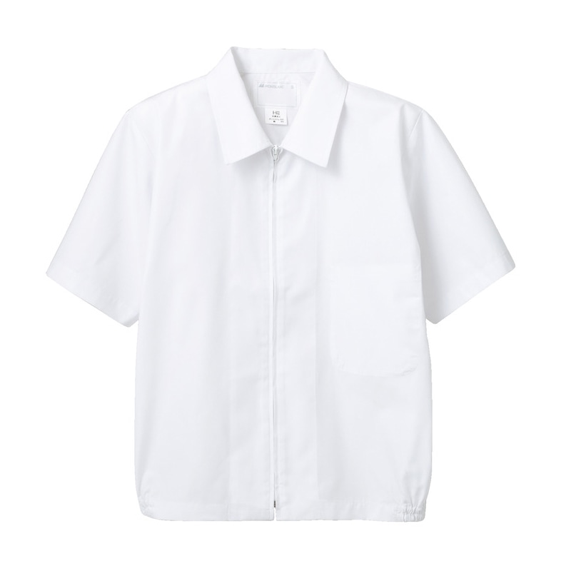 住商モンブラン(株) 8-602_SS ジャンパー 男女兼用半袖 SS 白 1枚(ご注文単位1枚)【直送品】