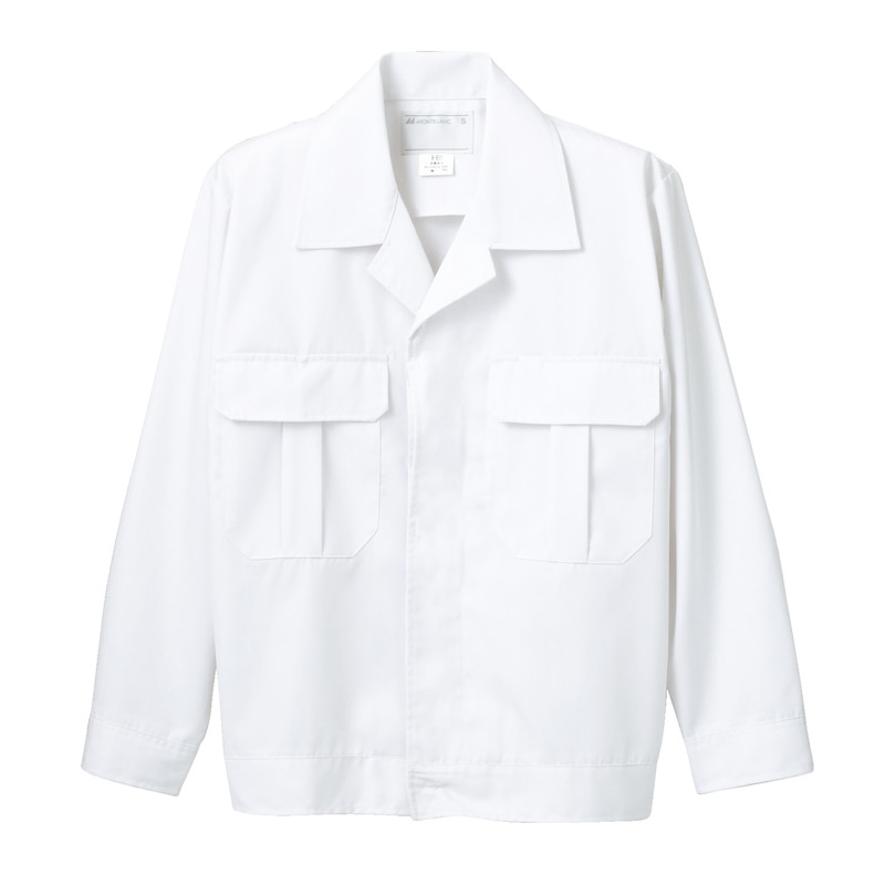 住商モンブラン(株) 8-611_LL ジャンパー 男女兼用長袖　LL 白 1枚（ご注文単位1枚）【直送品】