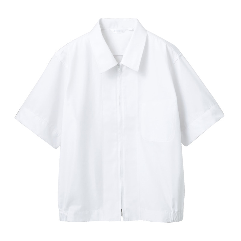 住商モンブラン(株) 8-712_S ジャンパー 男女兼用半袖　S 白 1枚（ご注文単位1枚）【直送品】