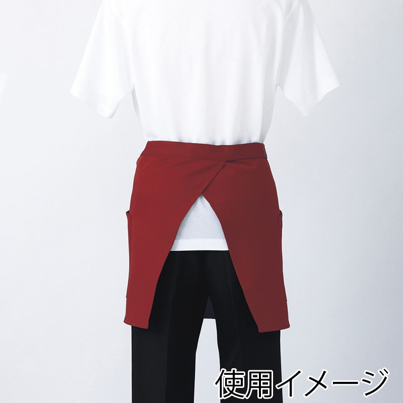 住商モンブラン(株) 9-1153_F サロンエプロン 男女兼用 フリーサイズ ワイン 1枚(ご注文単位1枚)【直送品】