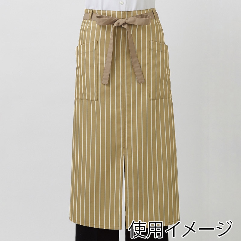 住商モンブラン(株) 9-1241_F サロンエプロン 男女兼用 フリーサイズ チャコールストライプ/黒 1枚(ご注文単位1枚)【直送品】