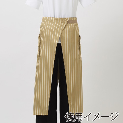 住商モンブラン(株) 9-1241_F サロンエプロン 男女兼用 フリーサイズ チャコールストライプ/黒 1枚(ご注文単位1枚)【直送品】
