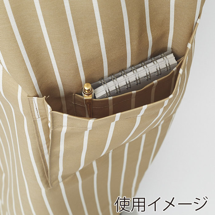 住商モンブラン(株) 9-1241_F サロンエプロン 男女兼用 フリーサイズ チャコールストライプ/黒 1枚(ご注文単位1枚)【直送品】