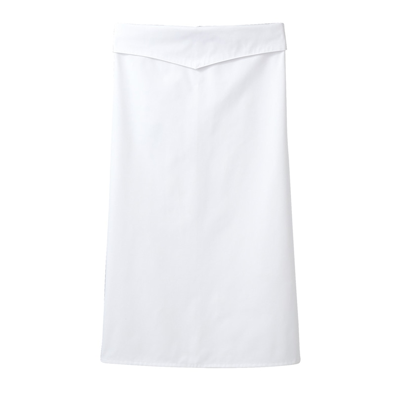 住商モンブラン(株) 9-1281_F ロングエプロン 男女兼用 フリーサイズ 白 1枚(ご注文単位1枚)【直送品】