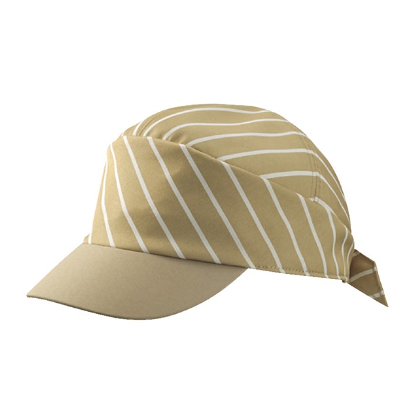 住商モンブラン(株) 9-1312_F キャップ 男女兼用　フリーサイズ ベージュストライプ／ベージュ 1枚（ご注文単位1枚）【直送品】
