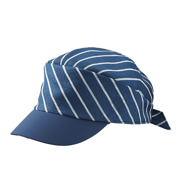 住商モンブラン(株) 9-1313_F キャップ 男女兼用　フリーサイズ ブルーストライプ／ネイビー 1枚（ご注文単位1枚）【直送品】