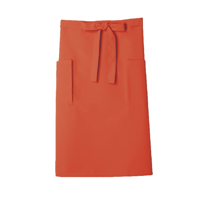 住商モンブラン(株) 9-425_F サロンエプロン 男女兼用　フリーサイズ キャロット 1枚（ご注文単位1枚）【直送品】