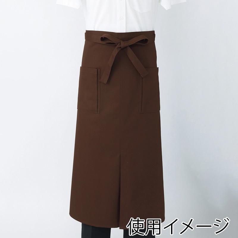 住商モンブラン(株) 9-543_F ロングエプロン 男女兼用 フリーサイズ 黒 1枚(ご注文単位1枚)【直送品】