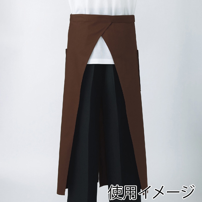 住商モンブラン(株) 9-543_F ロングエプロン 男女兼用 フリーサイズ 黒 1枚(ご注文単位1枚)【直送品】