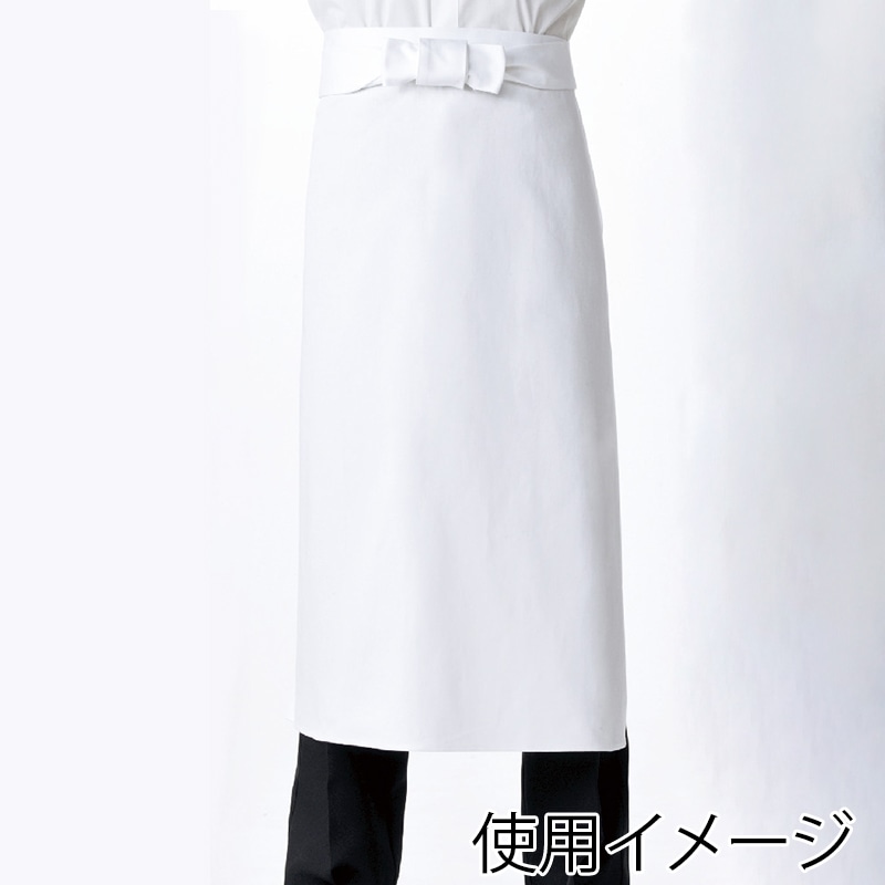 住商モンブラン(株) 9-643_F 特大前掛 男女兼用 フリーサイズ 白 1枚(ご注文単位1枚)【直送品】