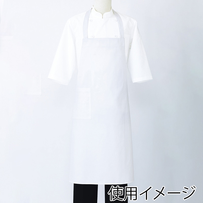 住商モンブラン(株) 9-644_F エプロン 男女兼用 フリーサイズ 白 1枚(ご注文単位1枚)【直送品】