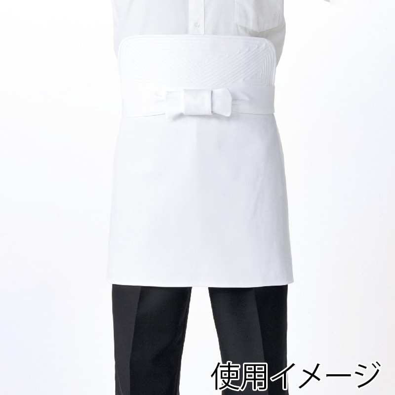 住商モンブラン(株) 9-651_F 刺子前掛 男女兼用 フリーサイズ 白 1枚(ご注文単位1枚)【直送品】