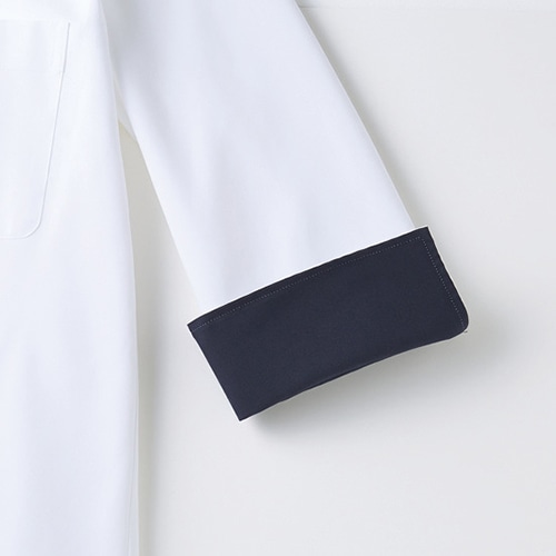 住商モンブラン(株) BF2211-2_9 シャツ レディス7分袖 9 白/ネイビー 1枚(ご注文単位1枚)【直送品】