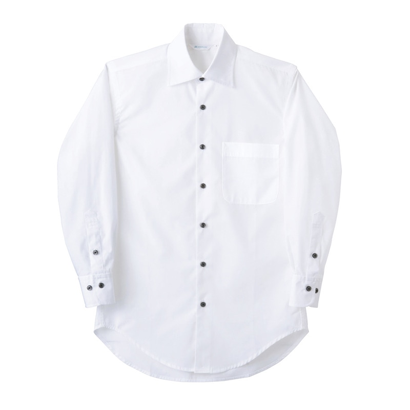 住商モンブラン(株) BS2541-2_L シャツ 男女兼用長袖 L 白 1枚(ご注文単位1枚)【直送品】