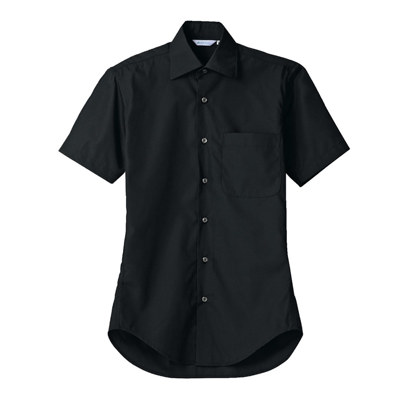 住商モンブラン(株) BS2542-1_M シャツ 男女兼用半袖 M 黒 1枚(ご注文単位1枚)【直送品】