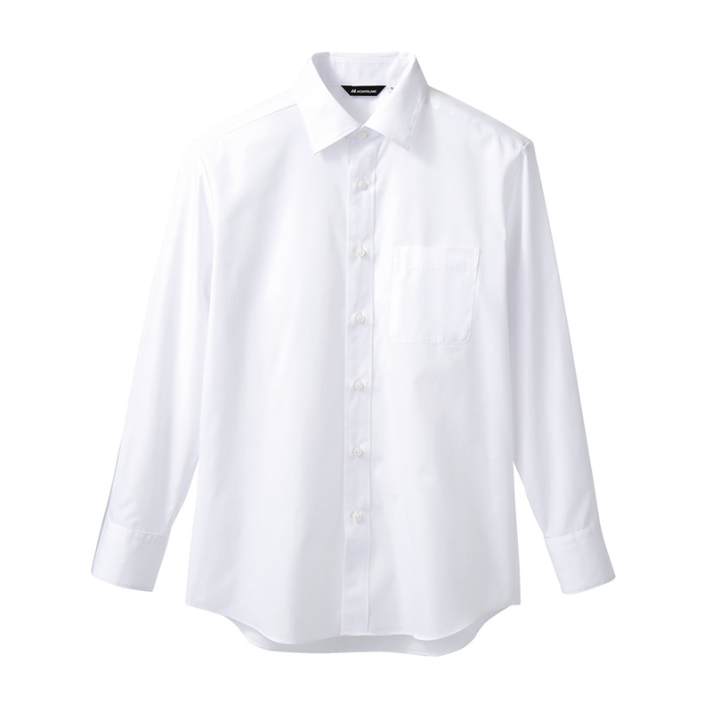 住商モンブラン(株) BS2581-2_3L シャツ 男女兼用長袖 3L 白 1枚(ご注文単位1枚)【直送品】