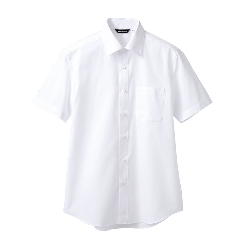 住商モンブラン(株) BS2582-2_4L シャツ 男女兼用半袖 4L 白 1枚(ご注文単位1枚)【直送品】