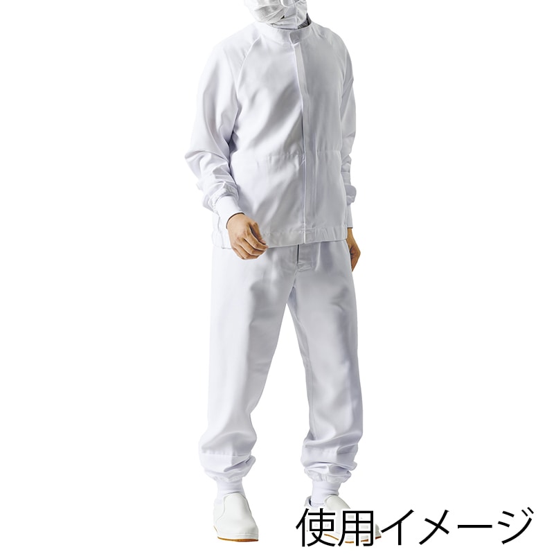 住商モンブラン(株) DC8701-2_L ジャンパ- 男女兼用長袖 L 白 1枚(ご注文単位1枚)【直送品】