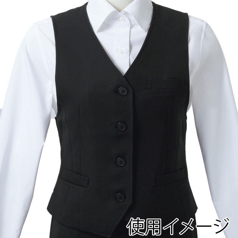 住商モンブラン(株) GS6081-1_15 ベスト レディス　15 黒 1枚（ご注文単位1枚）【直送品】