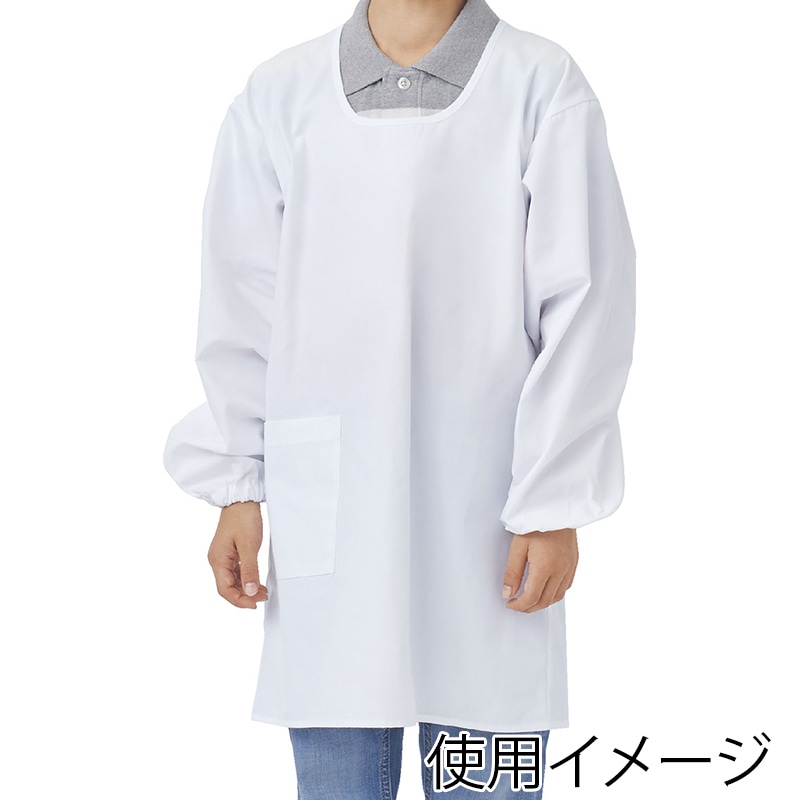 住商モンブラン(株) PE401-2_5 カッポウ型給食衣 児童用長袖 5 白 1枚(ご注文単位1枚)【直送品】