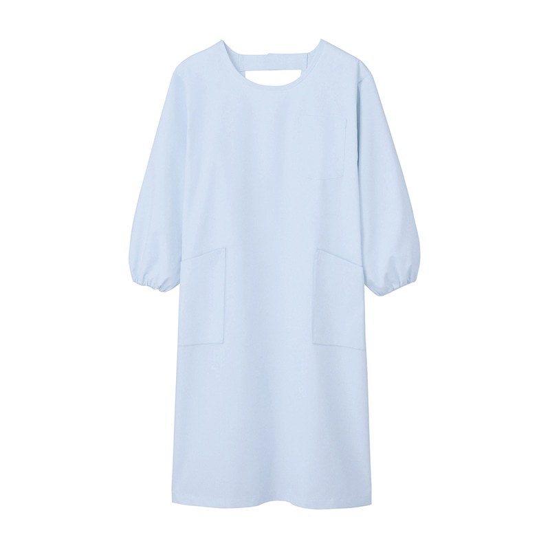 予防衣 男女兼用 長袖 74-405 サックス LL 1個(ご注文単位1個)【直送品】