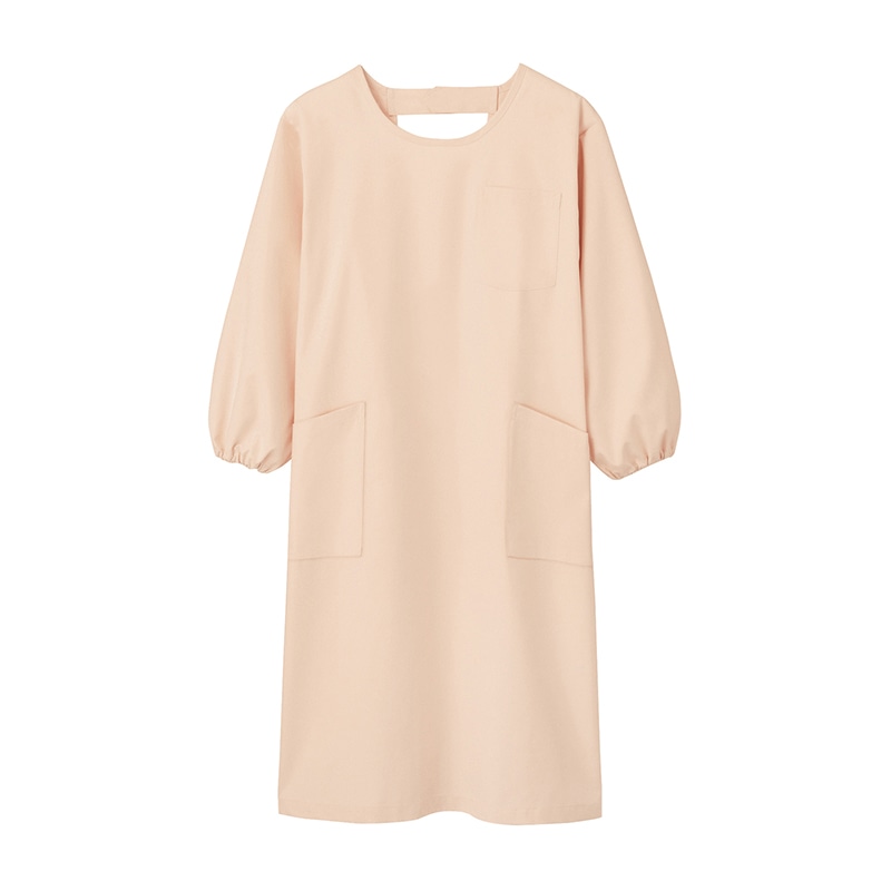 予防衣　男女兼用　長袖　74-409 シェルピンク　3L  1個（ご注文単位1個）【直送品】