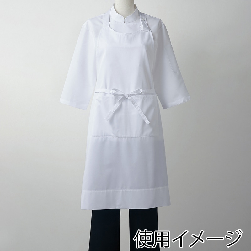 住商モンブラン(株) 5-862_F エプロン 男女兼用 フリーサイズ 黒 1枚(ご注文単位1枚)【直送品】