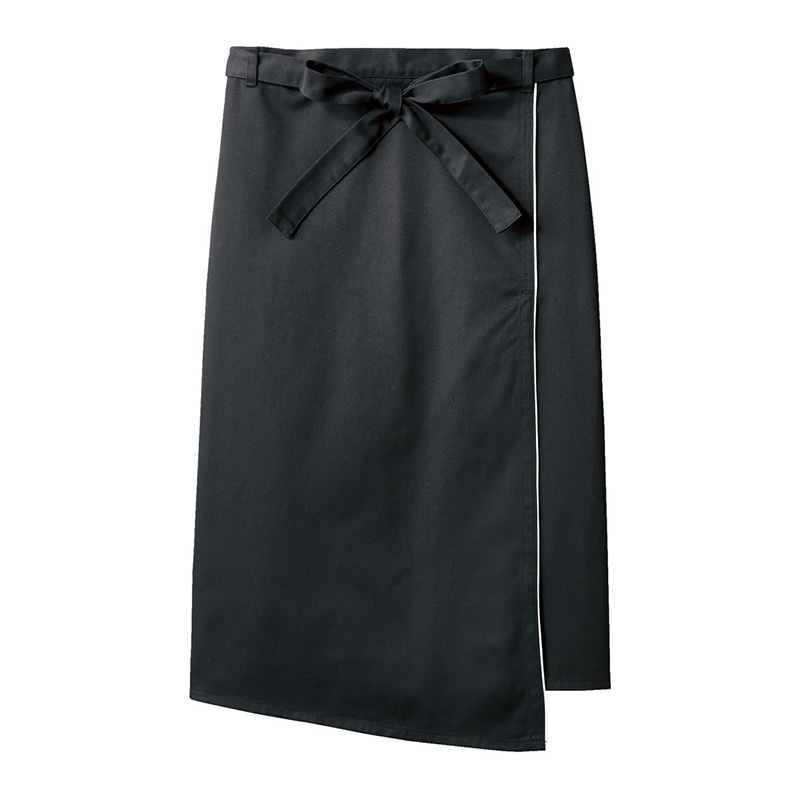 住商モンブラン(株) 9-1293_F サロンエプロン 男女兼用　フリーサイズ 黒／白 1枚（ご注文単位1枚）【直送品】