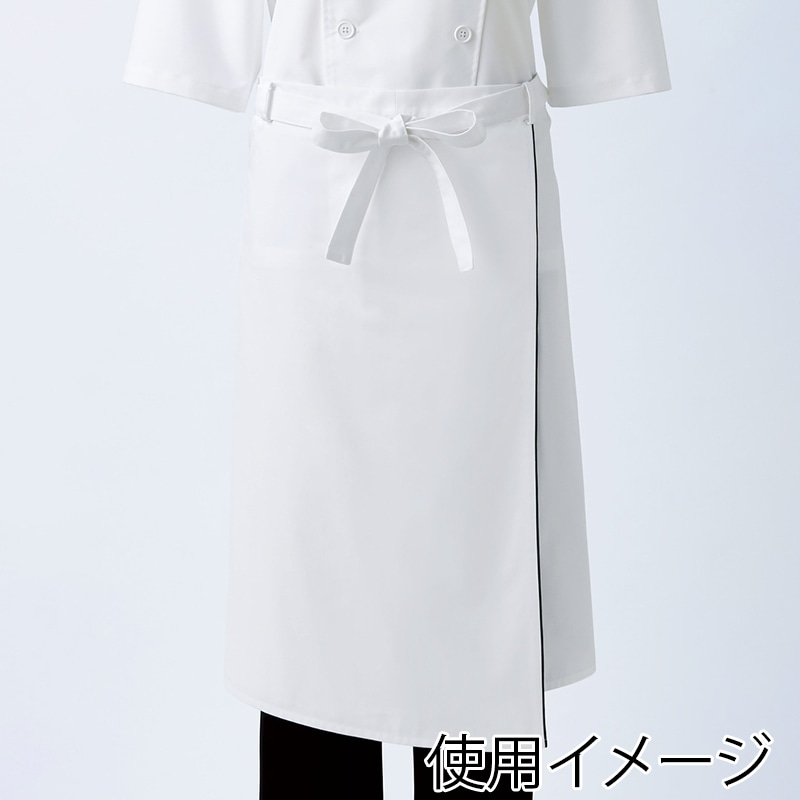 住商モンブラン(株) 9-1293_F サロンエプロン 男女兼用 フリーサイズ 黒/白 1枚(ご注文単位1枚)【直送品】