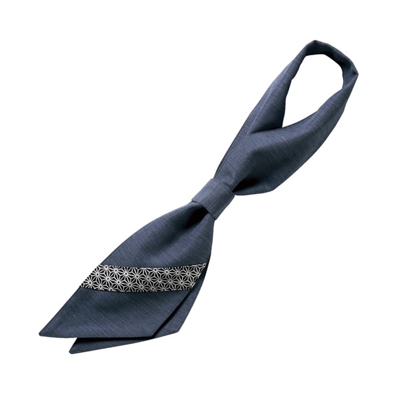 住商モンブラン(株) 9-677_F ループ付スカーフ 男女兼用　フリーサイズ ネイビー／黒 1枚（ご注文単位1枚）【直送品】