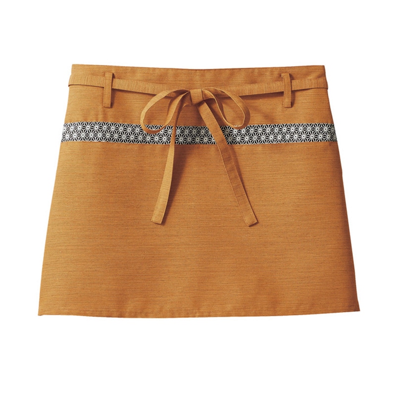 住商モンブラン(株) 9-1227_F サロンエプロン 男女兼用 フリーサイズ オレンジ/黒 1枚(ご注文単位1枚)【直送品】