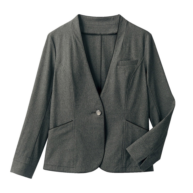 住商モンブラン(株) BR1101-0_9 ニットジャケット レディス長袖　9 グレー 1枚（ご注文単位1枚）【直送品】