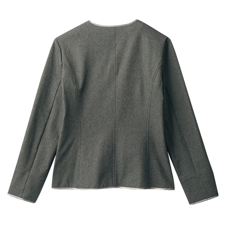 住商モンブラン(株) BR1102-0_15 ニットジャケット レディス長袖 15 グレー 1枚(ご注文単位1枚)【直送品】