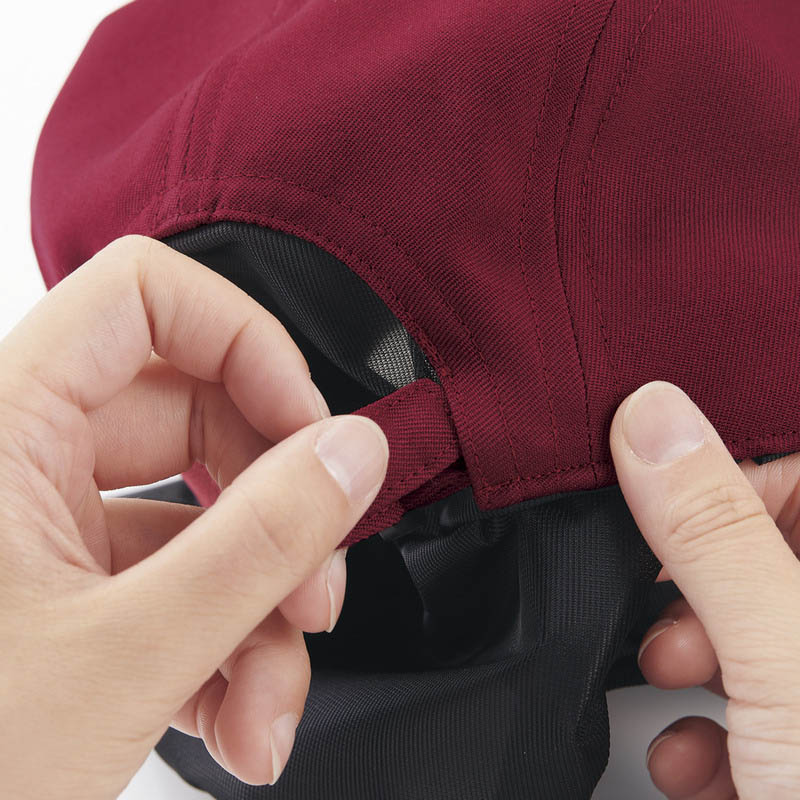 住商モンブラン(株) 9-1370_F キャップたれ付 男女兼用　フリーサイズ　フリーサイズ 黒 1枚（ご注文単位1枚）【直送品】