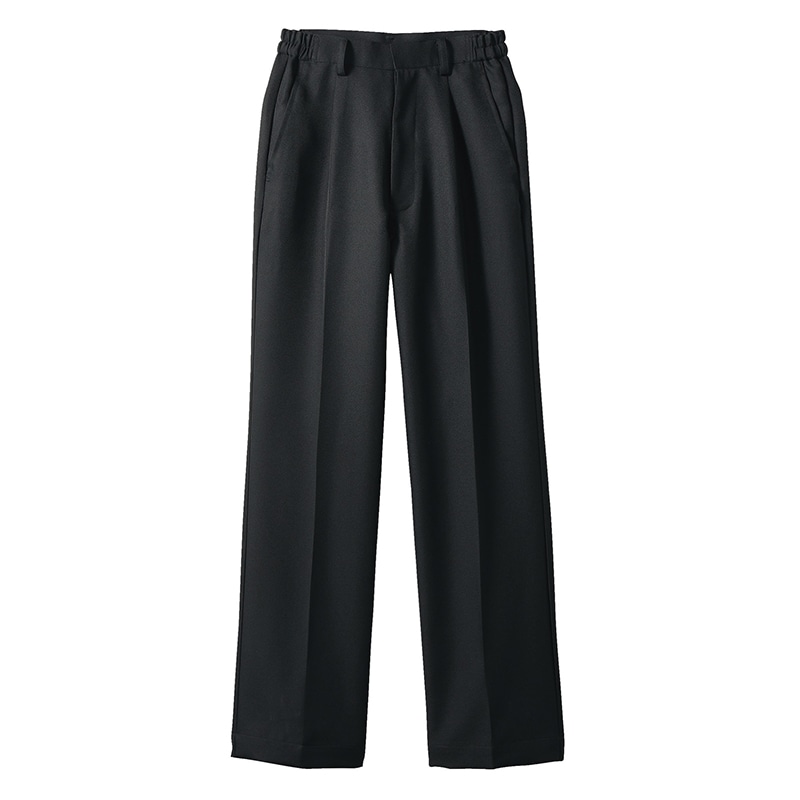 住商モンブラン(株) 7-921_S パンツ 男女兼用ワンタック両脇ゴム　S 黒 1枚（ご注文単位1枚）【直送品】