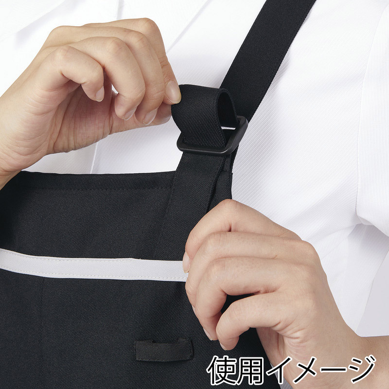 住商モンブラン(株) 5-880_F エプロン 男女兼用 フリーサイズ 黒/グレー 1枚(ご注文単位1枚)【直送品】