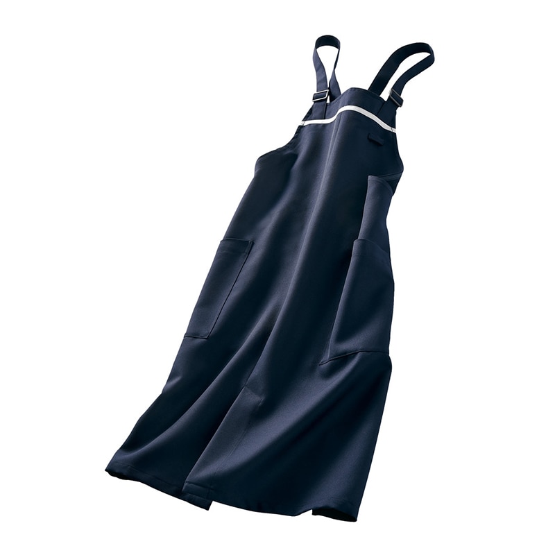 住商モンブラン(株) 5-889_F エプロン 男女兼用 フリーサイズ Mネイビー/グレー 1枚(ご注文単位1枚)【直送品】