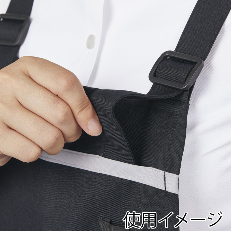 住商モンブラン(株) 5-889_F エプロン 男女兼用 フリーサイズ Mネイビー/グレー 1枚(ご注文単位1枚)【直送品】