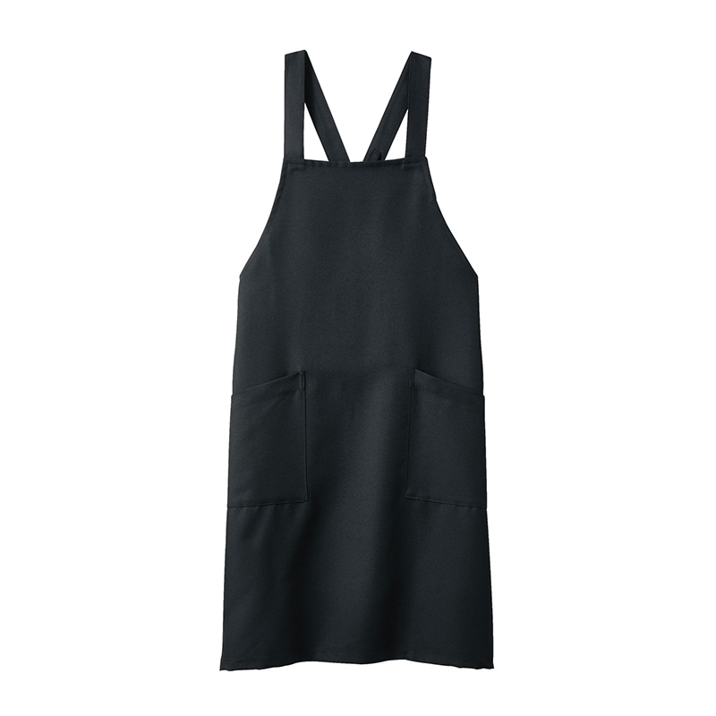 住商モンブラン(株) 5-890_F エプロン 男女兼用 フリーサイズ 黒 1枚(ご注文単位1枚)【直送品】