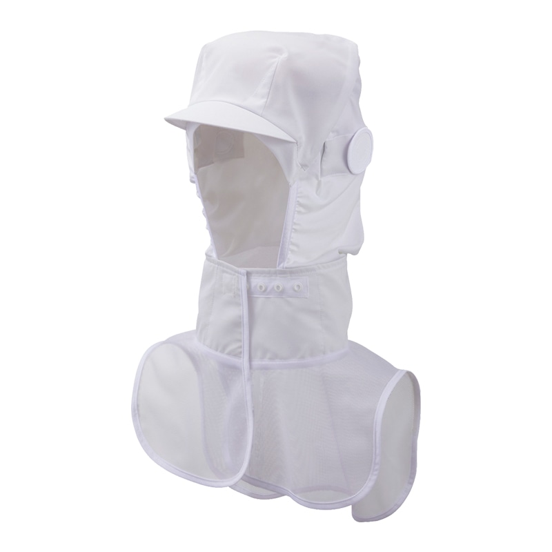 住商モンブラン(株) 9-1541_LL 頭巾帽子 男女兼用 LL 白 1枚(ご注文単位1枚)【直送品】