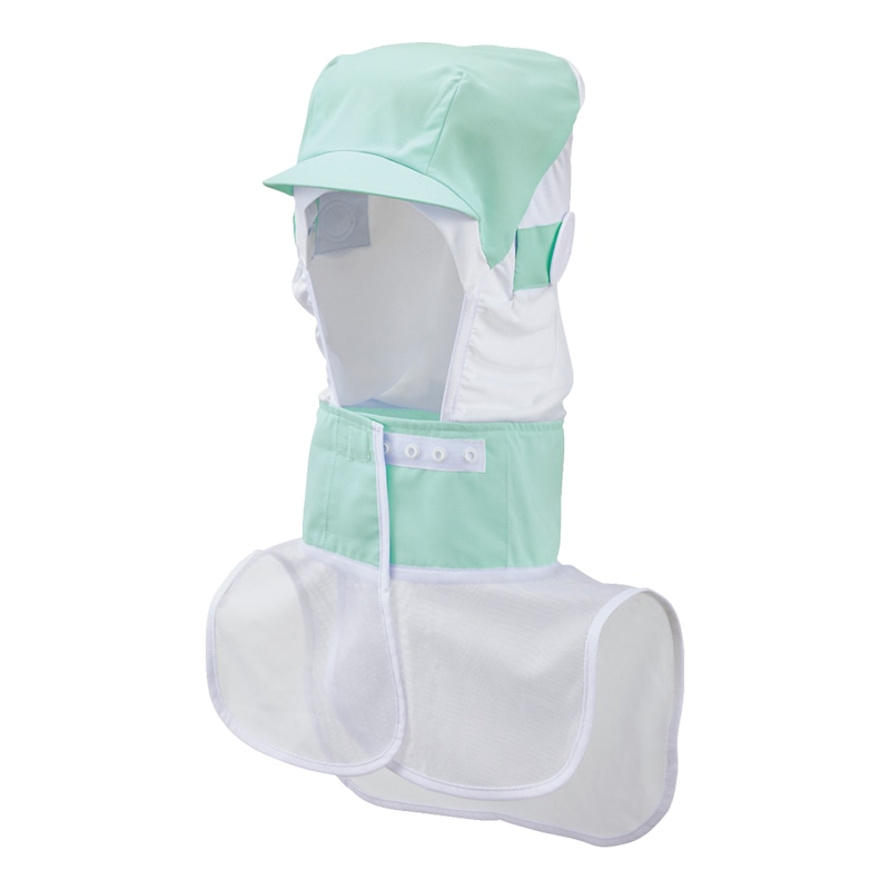 住商モンブラン(株) 9-1544_S 頭巾帽子 男女兼用 S グリーン 1枚(ご注文単位1枚)【直送品】