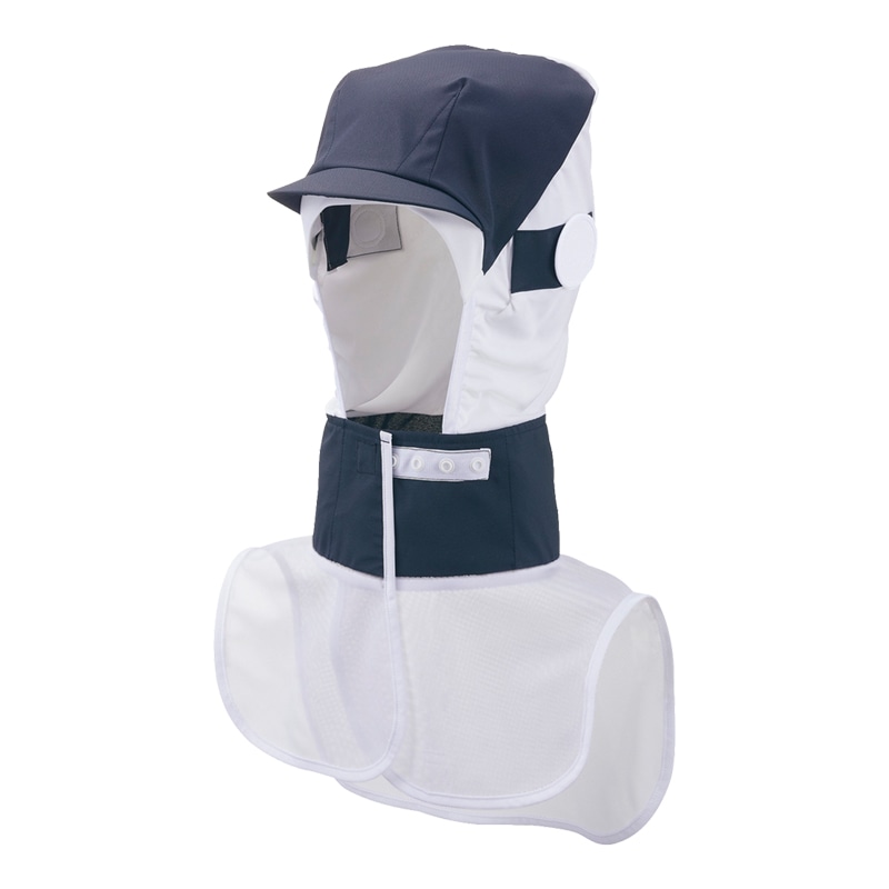 住商モンブラン(株) 9-1549_F 頭巾帽子 男女兼用 フリーサイズ ネイビー 1枚(ご注文単位1枚)【直送品】