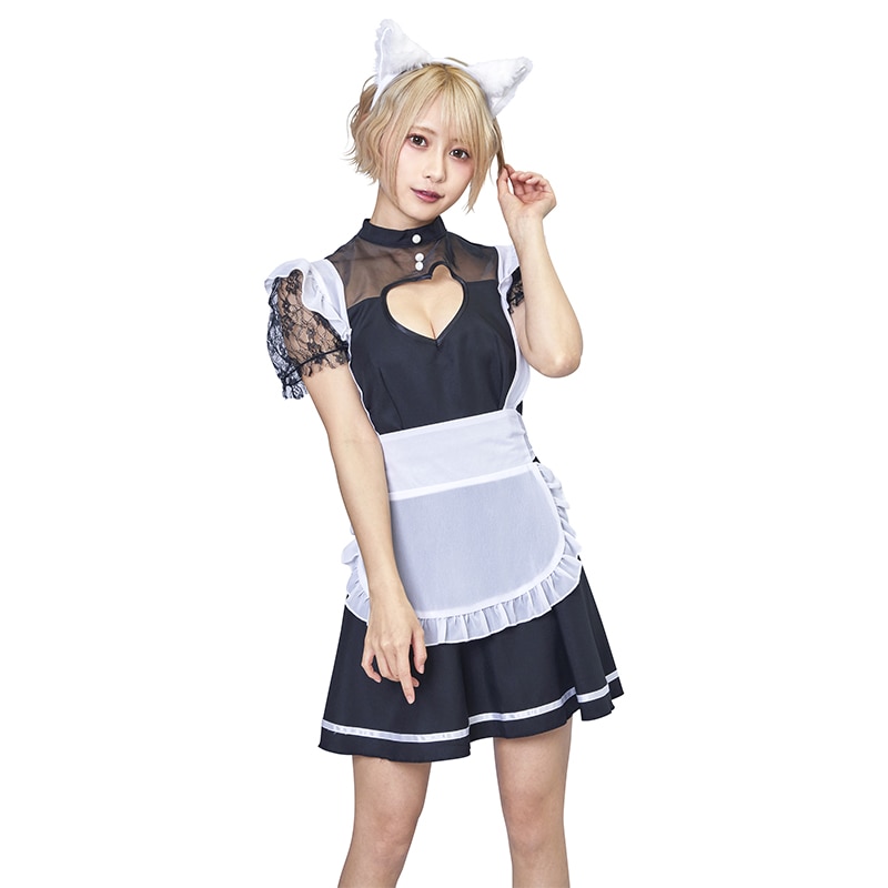 クリアストーン キャットカチューシャ　ふせ耳 ホワイト×ホワイト フリーサイズ 1個（ご注文単位1個）【直送品】