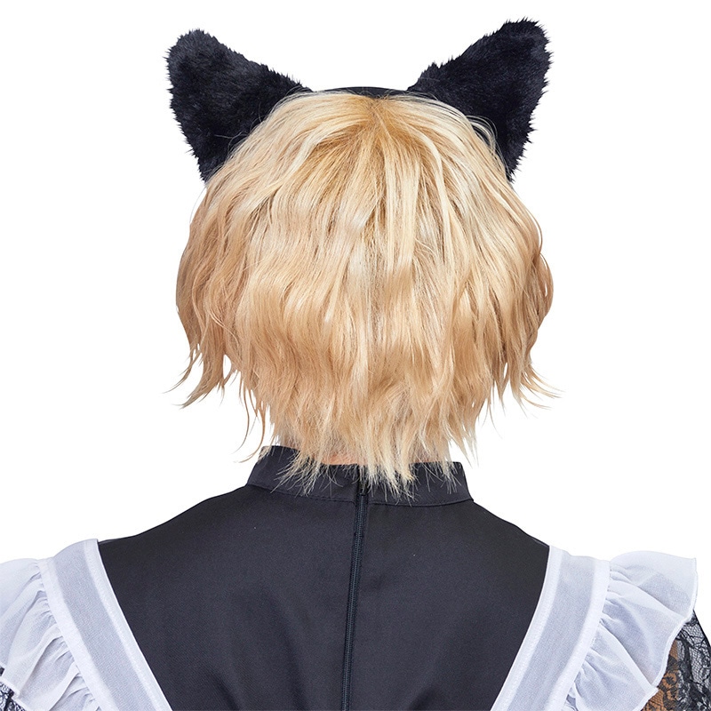 クリアストーン キャットカチューシャ　ふせ耳 ブラック×ピンク フリーサイズ 1個（ご注文単位1個）【直送品】