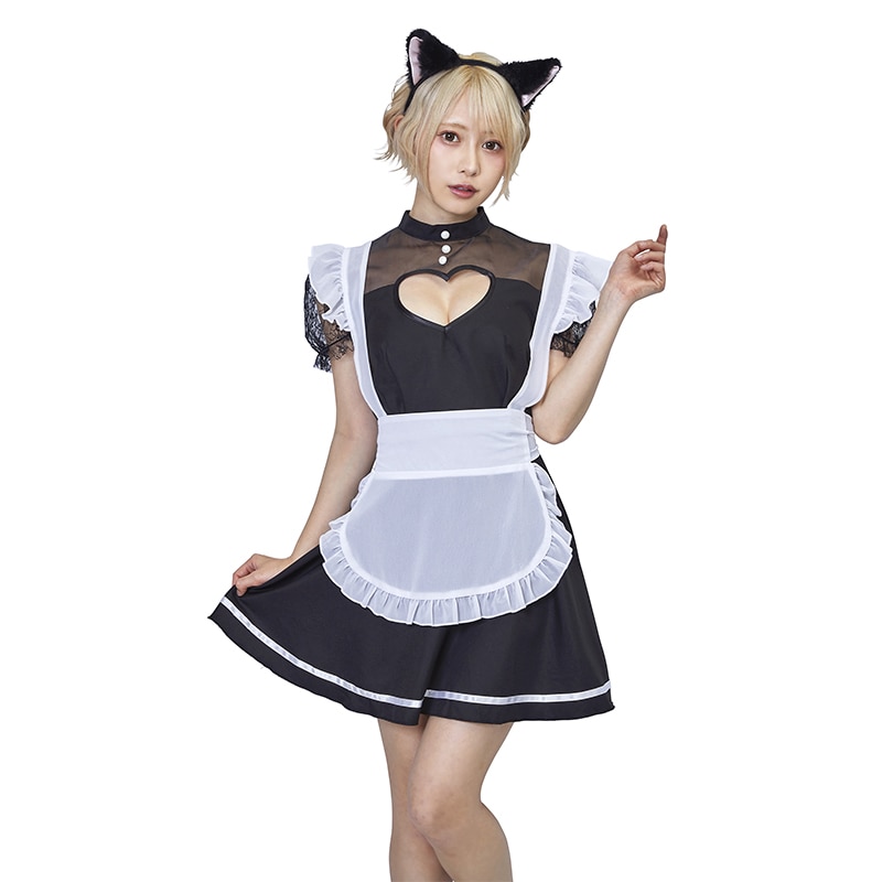 クリアストーン キャットカチューシャ　ふせ耳 ブラック×ピンク フリーサイズ 1個（ご注文単位1個）【直送品】