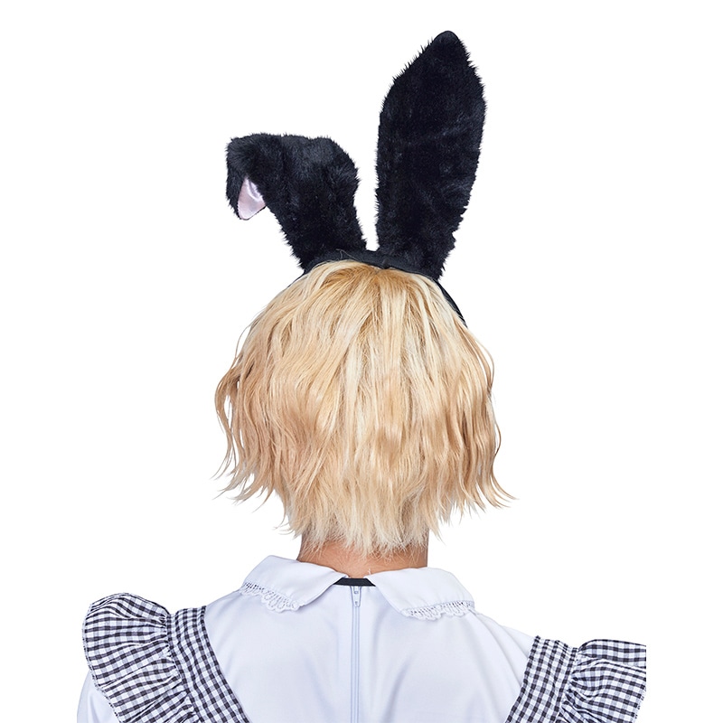 クリアストーン ラビットカチューシャ ブラック×ピンク フリーサイズ 1個（ご注文単位1個）【直送品】