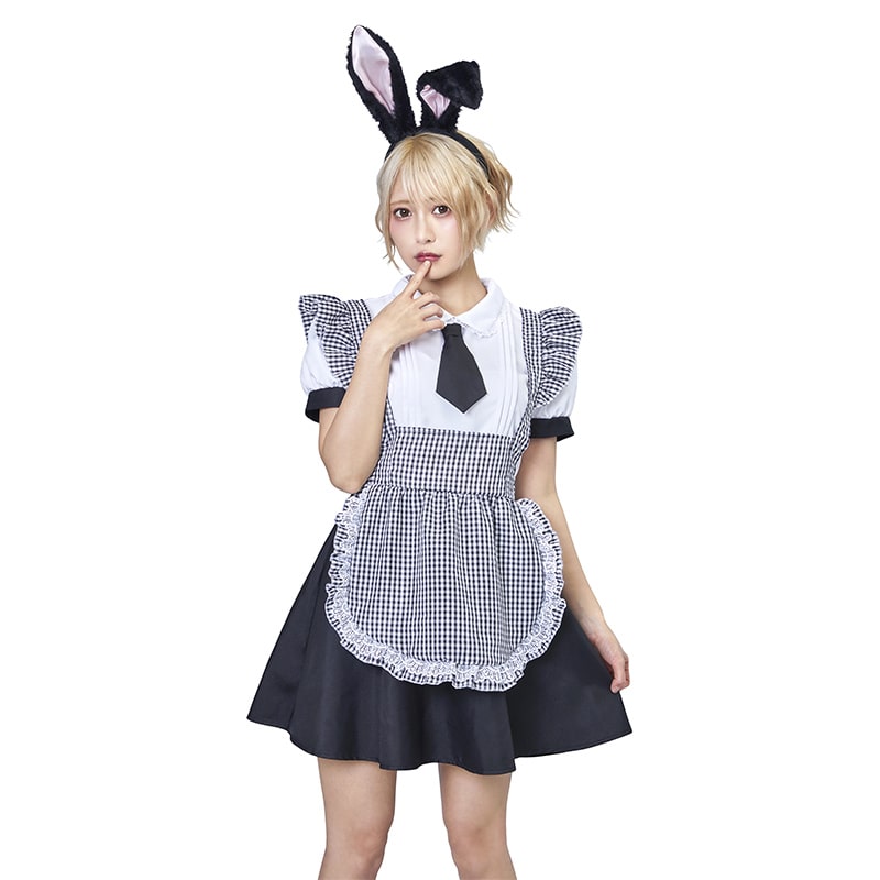 クリアストーン ラビットカチューシャ ブラック×ピンク フリーサイズ 1個（ご注文単位1個）【直送品】