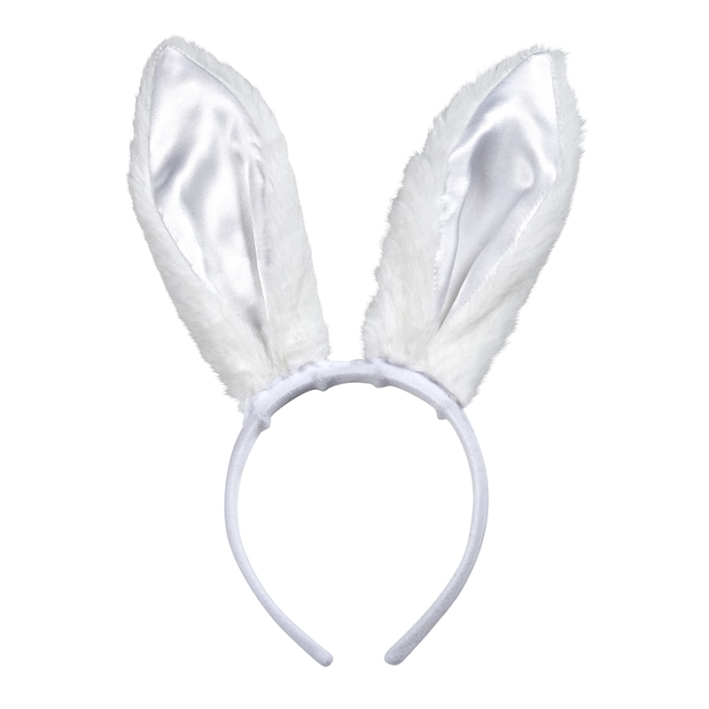 クリアストーン ラビットカチューシャ ホワイト×ホワイト フリーサイズ 1個(ご注文単位1個)【直送品】